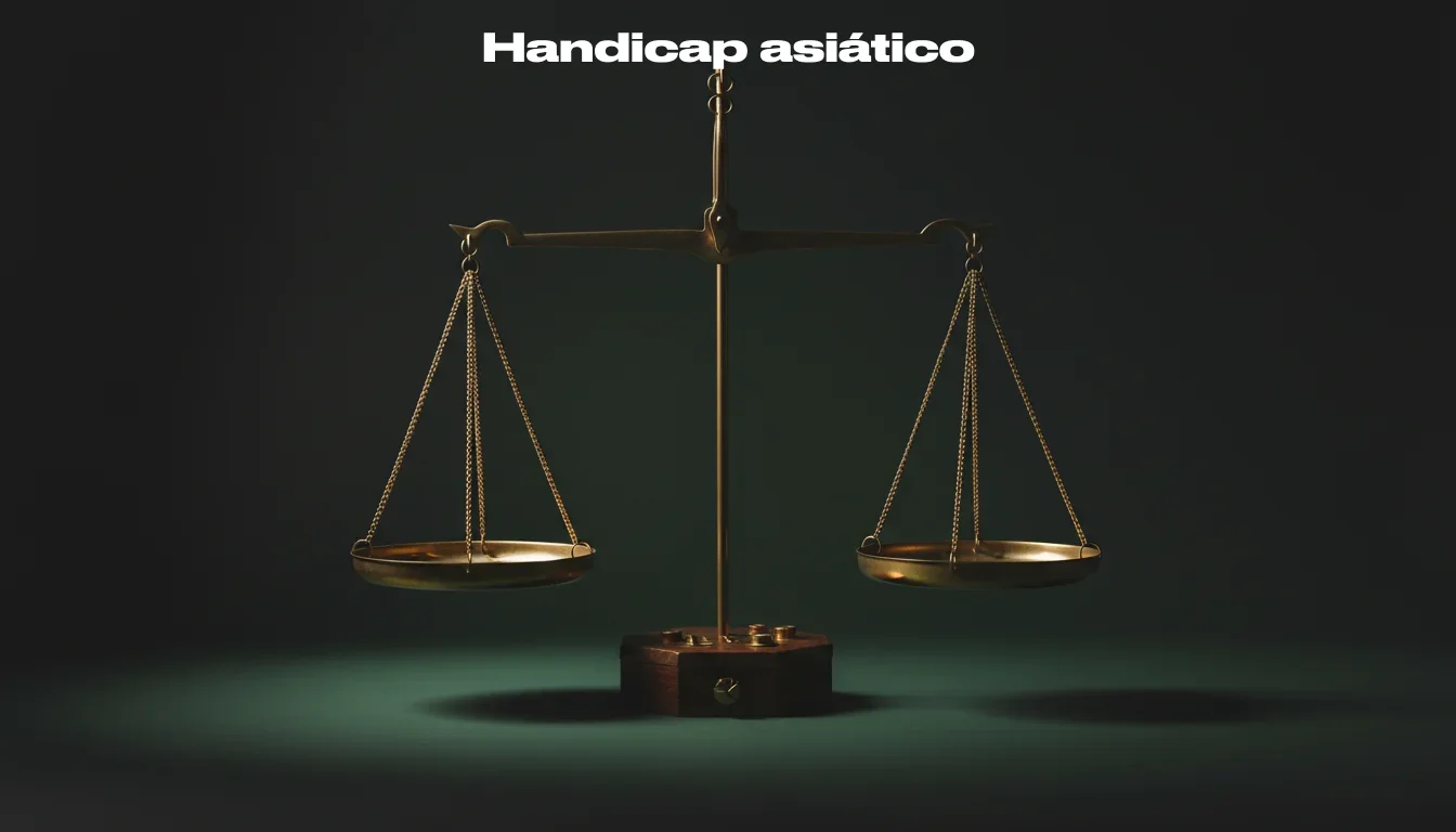 Balança antiga em equilíbrio simbolizando o conceito de handicap nas apostas