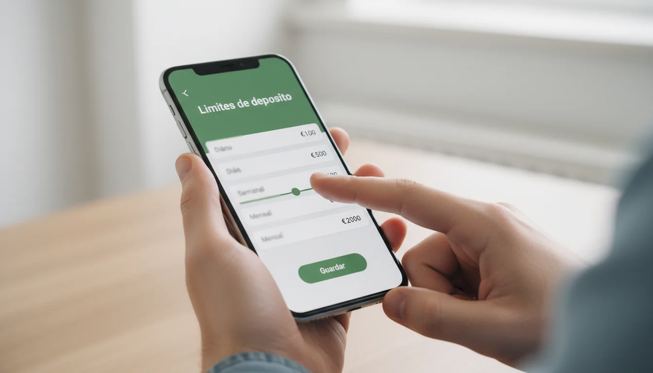 Pessoa a utilizar smartphone para configurar definições de conta